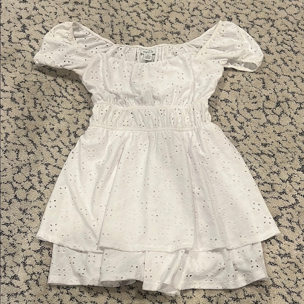 White Romper Dress